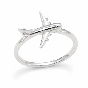 anillo de avión plata